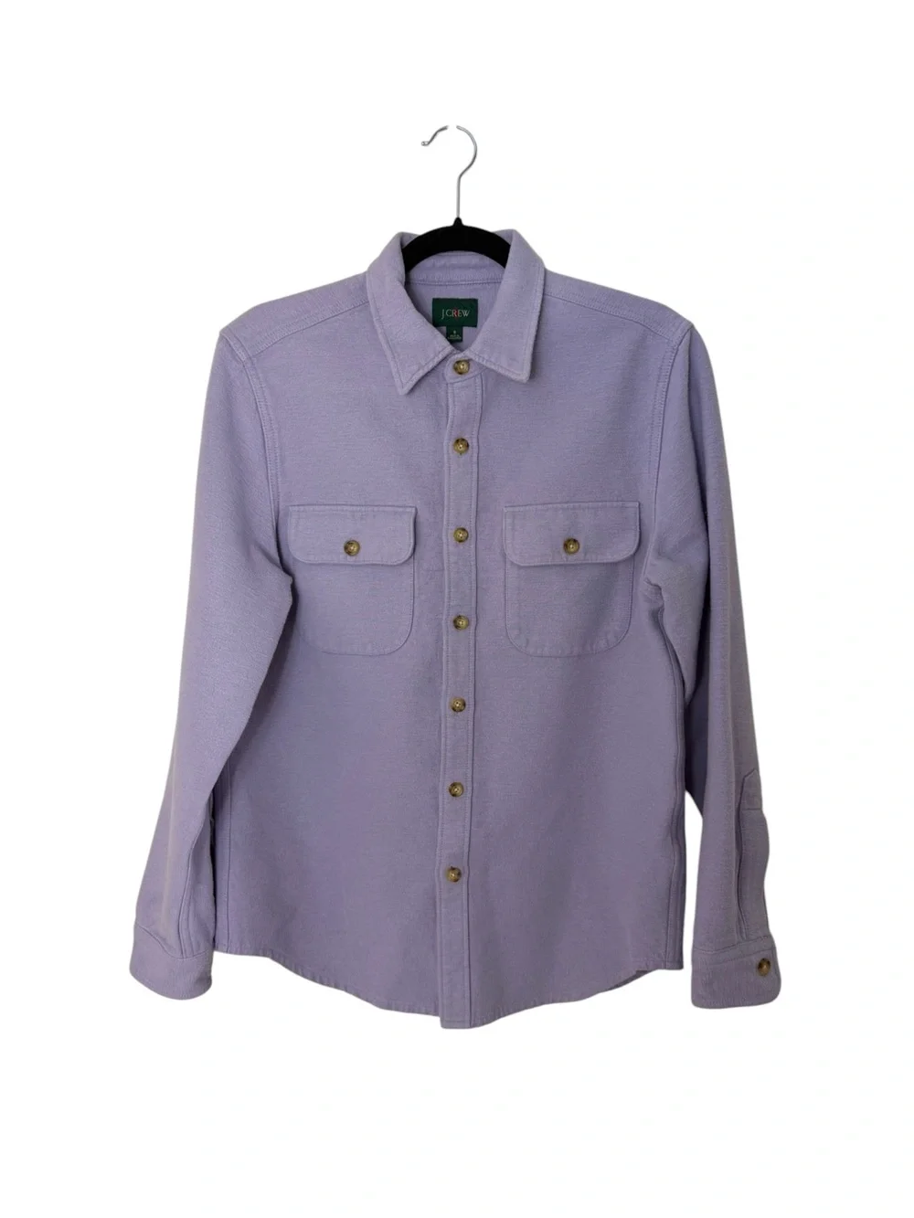 J. CREW 100% Cotton Lavender Button-Front Heavy Utility Shirt
